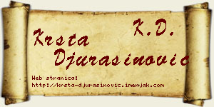 Krsta Đurašinović vizit kartica